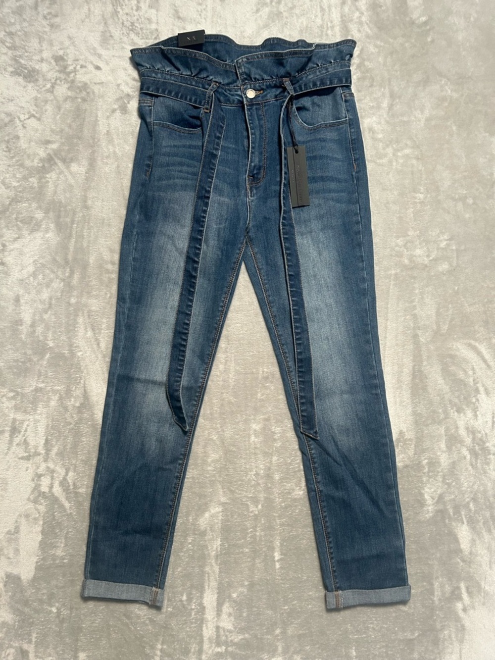 C’est Toi Black Label Paperbag Ankle Skinny Jeans Women’s 31/13 Medium Wash
